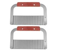 Fdit Cuchillo Cortador de Jabón de Acero Inoxidable, Cuchillas Onduladas, 2 uds.