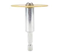Fdit Disco de Corte Diamantado, Rueda de Corte con Vástago Hexagonal de 1,4 Pulgadas for Tubo de PVC (6cm Ninguno)