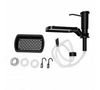 Fdit Dispensador de para Encimera con Soporte para Esponja, Bomba Giratoria 360, Manguera de 39 Pulgadas, ABS para Cocina, Baño, Líquido, Loción, Detergente para Platos (Black)