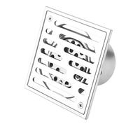Fdit Drenaje de Piso Cuadrado Inodoro de Baño de Acero Inoxidable Ducha de Desagüe Drainer Calibre Grande Socialme-EU(110 * 110mm