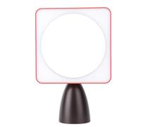 Fdit Espejo de Maquillaje Iluminado, Espejo de Tocador LED de Brillo Ajustable para Viaje en Casa, 234x357x100mm (Rojo Negro)