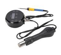 Fdit Estación de Soldadura 2 en 1 con Pantalla Digital, Estación de Retrabajo de Aire Caliente, Kit for Reparación de Electrónica (Enchufe de la UE 220V)