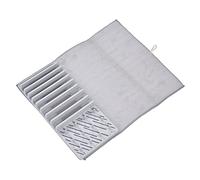 Fdit Estera de escurridor de Platos con Soporte Diseño Plegable Tipo de separación Estera de escurridor de Platos Estera de Fibra para Utensilios de Cocina