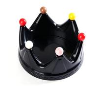 Fdit Frutero en Forma de, Bandeja de Plástico para Aperitivos con Ranuras Integradas para 26 Tenedores de Frutas, Centro de Mesa para Sala de Estar, Mesa de Comedor, Plato para (BLACK)