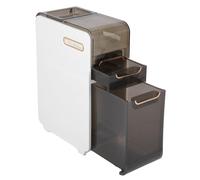 Fdit Gabinete de Almacenamiento de Baño Estrecho, Organizador de Piso de Plástico Duradero para Espacios Pequeños, Inodoro, Blanco (22 cm/8,7 Pulgadas de Ancho)
