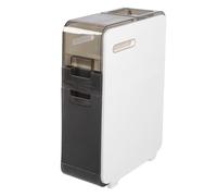 Fdit Gabinete de Almacenamiento de Baño Estrecho, Organizador de Piso de Plástico Duradero para Espacios Pequeños, Inodoro, Blanco (18 cm/7,1 Ancho)