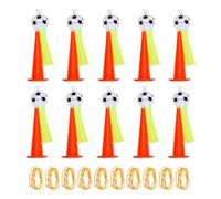 Fdit Generadores de Ruido para Eventos Deportivos, Paquete de 10 Bocinas de Animación ABS con Cordones para Fútbol, juego de Fútbol, fiesta de Cumpleaños, Celebración, Estadio (ABS)