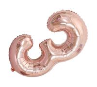 Fdit Globos con Números de Lámina de Oro Rosa Grande de 40 Pulgadas, Números de Lámina, Dígitos de con Flotador de Helio para Decoración de Fiesta de Cumpleaños de Boda (numero 3)
