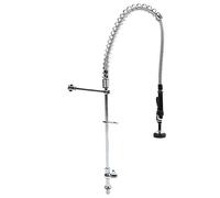 Fdit Grifo de Cocina G1/2 con Pulverizador Extraíble, Boquilla de 25 Cm, Manguera de 90 Cm para Fregadero Comercial, Grifo de Agua Fría Simple