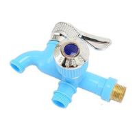 Fdit Grifo de Fregadero con 2 Salidas, Interruptor Independiente, Rosca Externa G1/2 para Manguera de Jardín, Lavadora, Calentador de Agua