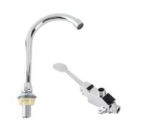 Fdit Grifo de Pedal, Juego de Grifo de Lavabo, Grifo de Control de Pie para Fregadero de Pedal de Medicina, Grifo de Control de Pie para Baño