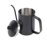 Fdit Hervidor de Cuello de Ganso 600ml, de Acero Inoxidable 304 con Pico Largo, Tapa y Válvula Estabilizadora de Agua para Preparar Café en Casa u Oficina