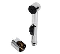 Fdit Inodoro Bidet Ducha Aerosol Chrome Plateado ABS Pequeña Boquilla Hogar Portátil Handheld Lavadora de Baño Adaptador Shattafe Baño Socialme-EU