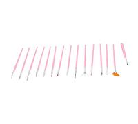 Fdit Juego de 15 Pinceles Profesionales para Decoración de Uñas, Pinceles para Pintar Uñas, Herramientas de Diseño de con Pelo de Nailon Resistente para (Juego de para óleo 15 piezas rosa)