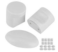 Fdit Juego de 4 Pomos para Puerta de Baño, Diseño Elegante, Fácil de Tirar y Empujar para Ducha y Puertas de Vidrio, Nailon de 1,6 Pulgadas (#1)