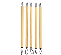 Fdit Juego de 5 Plumas de Inmersión de bambú, Kit de Pintura de Dibujo, Puntas de Pluma de Caligrafía para Arte Manga, Escritura de Dibujos Animados, Caligrafía Inglesa (Juego de puntas biseladas)