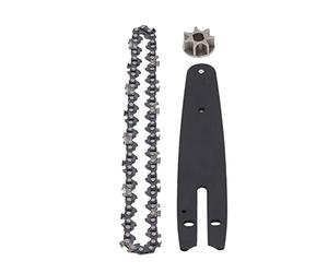 Fdit Juego de Cadena de Motosierra, Piñón de Placa de Guía Eléctrica de Mano, Motosierra Eléctrica de Acero de 230 Mm para Mini Válvula de Liberación de Aire de 186 Mm y 6 Pulgadas
