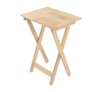 Fdit Juego de Mesa con Bandeja para TV Clásica, Mesas Plegables para Aperitivos con Estante de Almacenamiento para Sala de Estar, Dormitorio, sofá y Oficina