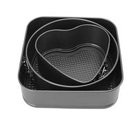 Fdit Juego de Moldes Desmontables para Tarta de Queso, Juego de Moldes Antiadherentes con Fondo Extraíble para Hornear Tarta de Queso, Quiche y Lasaña (24/26/28)