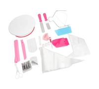 Fdit Kit de Decoración de Pasteles de 200 Piezas, Juego de Suministros para Hornear con Plato Giratorio de Aluminio, 48 Puntas de Glaseado, Bolsas de Manga Pastelera para Pasteles