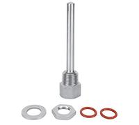 Fdit Kit de termopozo de Acero Inoxidable de 4 Pulgadas 1/2 Pulgada Termómetro de fermentación rápida Termómetro de Acero Inoxidable Accesorios de Montaje casero