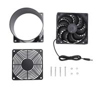 Fdit Kit de Ventilador de Escape Solar para Casas de Mascotas y Gallineros, Construcción Robusta de ABS, Flujo de Aire Mejorado, 12 Cm de Diámetro