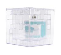 Fdit Laberinto Puzzle Hucha Caja de Ahorro de Monedas Juguete Educativo para Niños con Innovador Juego de Laberinto Desafío para Regalos de Cumpleaños y Navidad (WHITE)