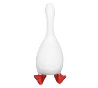 Fdit Llavero Magnético de Ganso, Estatua de Ganso de Resina, Soporte para Colgar Llaves con Pico Magnético para Regalos de Inauguración de la Casa, Decoración de Escritorio (Sin Basa)