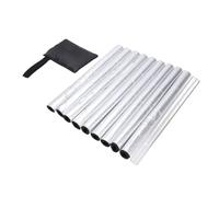 Fdit Mangas Aislantes de Tuberías, Envoltura de Espuma Gruesa Autoadhesiva para Plomería Exterior HVAC, 10 Uds., Lámina de Aluminio de Neopreno de 15,75"