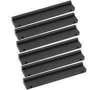 Fdit Manija en Forma de T Tiradores Elegantes de Aleación de Aluminio Negro para Gabinete y Cajón 6 Juegos (64MM)