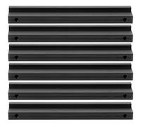 Fdit Manija en Forma de T Tiradores Elegantes de Aleación de Aluminio Negro para Gabinete y Cajón 6 Juegos (96MM)