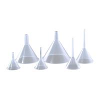 Fdit Mini Embudos de Plástico de 50 Ml, Juego de 100 Embudos Dosificadores Pequeños para Aceites Esenciales con Diseño Portátil para Líquidos, Polvos y Uso de Laboratorio