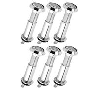Fdit Mirilla de Puerta Ajustable de 220 Grados, 6 uds., Ojo de Seguridad Gran Angular Antirrobo para Puertas de Madera y Metal