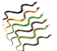 Fdit Modelos de Serpientes de Goma Realistas, Paquete de 6 Accesorios Eficaces para Ahuyentar Pájaros para Fiestas y Exhibiciones en Jardines, Hechos de Plástico Duradero (6PCS)