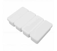 Fdit Molde Grande para Cubitos de Hielo, Bandeja de Silicona para Cubitos de Hielo con Tapa para Cócteles, Paletas, Palitos para Batidos, Porciones de Sopa, 16,9x10x3,6 Cm (WHITE)