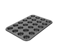 Fdit Molde para Muffins de 24 Tazas Molde para Cupcakes de 24 Tazas para Cupcakes de para Hornear Muffins Antiadherente de Acero Al Carbono con Asas de Silicona