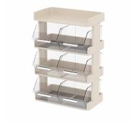 Fdit Organizador de Bolsas de té, Estante de Almacenamiento de Escritorio, Organizador de Encimera con Diseño de Plástico Apilable para Bolsas de té, Cápsulas de café y Tazas, Cocina (4 capas