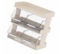 Fdit Organizador de Bolsas de té, Estante de Almacenamiento de Escritorio, Organizador de Encimera con Diseño de Plástico Apilable para Bolsas de té, Cápsulas de café y Tazas, Cocina (3 capas