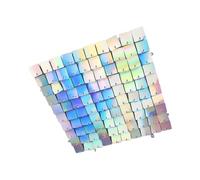 Fdit Panel de Mosaico Decorativo de Espejos, 12 Piezas, Paneles Autoblocantes Cuadrados Brillantes para el Hogar, Club, Hotel, Resina de Aluminio