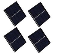 Fdit Panel Solar de Polisilicio de 4 Piezas de 0,45 W para Proyectos Solares de Bricolaje y Carga de Baterías Pequeñas - Accesorios de 58 X 58 Mm