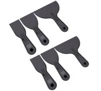 Fdit Rascadores de Pintura de Plástico, Juego Versátil de 6 Uds para Limpieza de Adhesivo de Calafateo, Herramientas Raspadoras de 2 "3" 6"