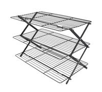 Fdit Rejilla de Enfriamiento Plegable para Hornear, Diseño Duradero que Ahorra Espacio para Enfriar Productos Horneados como Galletas y Pasteles, Hecha de Hierro, 1 Pieza