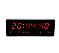 Fdit Reloj de Calendario, 14 "Pantalla Extra Grande LED Digital Escritorio Alarma Reloj de día Temperatura Relojes de Pared(36 * 13 * 3cm-Semana de Temperatura)