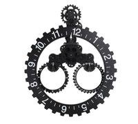 Fdit Reloj de Engranajes Mecánicos de Acero Inoxidable 304, Poliéster Sintético de PVC, Engranajes de Rotación Lenta, Movimiento Entrelazado Intrincado, Decoración de