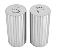 Fdit Saleros y Pimenteros de Acero Inoxidable 304, 2 Unidades con Base Antideslizante para Barbacoa Picnic Camping Al Aire Libre (SILVER)