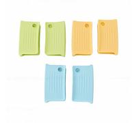 Fdit Soporte de Silicona para de Olla, 3 Pares, Cubiertas de de Sartén de Hierro Fundido a Prueba de Calor, Antideslizantes para Ollas, Sartenes, Bandeja para (Conjunto de Tres Colores Mezclados)