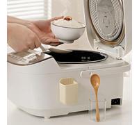 Fdit Soporte para Cuchara de Arroz, Organizador de Utensilios de Cocina, Soporte de Pared para Cuchara de Arroz, Cucharón, Palillos, con Adhesivo Fuerte, Plástico Impermeable, Fácil