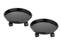 Fdit Soporte para Plantas con Ruedas Dolly Redondo de Resina para Plantas | Carro con Ruedas 360, Bandeja de Resina Engrosada, Plato Recoge Derrames, Sin Montaje, Se Adapta a Macetas de 30 Cm y 25
