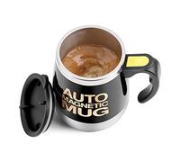 Fdit Taza Auto de Agitación Taza de Mezcla Eléctrico Automático Taza de Café de Acero Inoxidable (Negro)