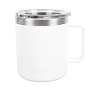Fdit Taza de Acero Inoxidable con Tapa Deslizante, Taza Antideslizante con Ergonómico (450ML)